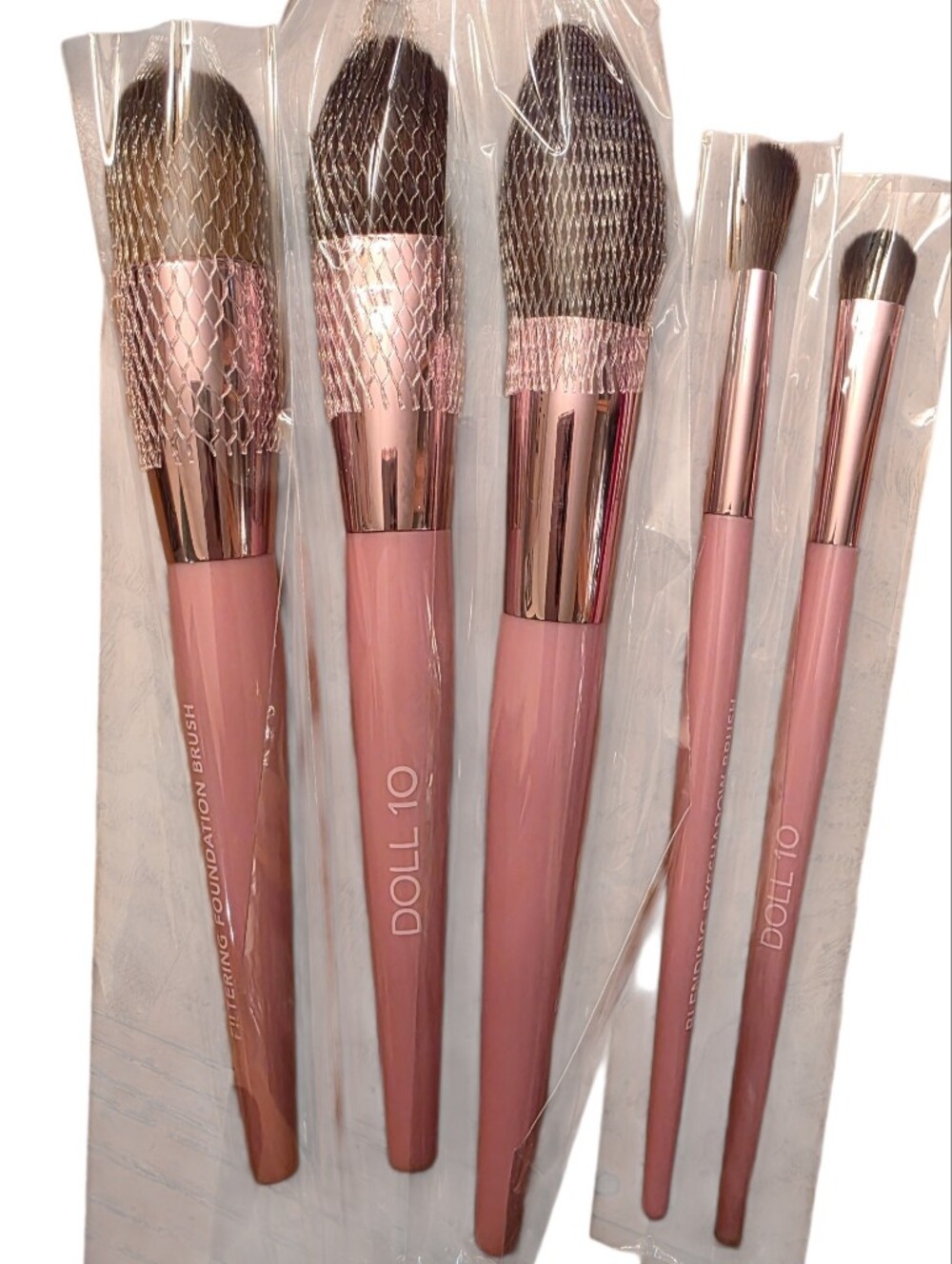 Doll 10 Makeup Brush Set & Case - New